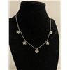 Image 1 : Lovely 925 Sterling Silver w/ 5 Genuine Marcasite Stones Pendant Necklace Original Patina, 16" and L