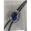 Image 2 : Vintage 1960s Horseshoe Design w/ Genuine Bluestone Bolo Tie, Blackstring