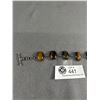 Image 2 : 925 Sterling Silver with Genuine Tigereye Stones Bracelet Original Patina 6.5"-7.5"