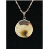 Image 2 : Unusual 925 Sterling Silver with What Looks Like a Fossil Pendant and a 16" Sterling Chain