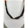 Image 2 : Vintage Red/Black Tiny Beads Multistrand Necklace Original Clasp