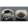 Image 4 : 18k Solid White Gold 3.60 ctw White & Black Diamond Drenched Dome Button Earring