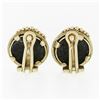 Image 2 : Vintage 18k Yellow Gold 18.3mm Bezel Set Round Ancient Coin Omega Back Earrings