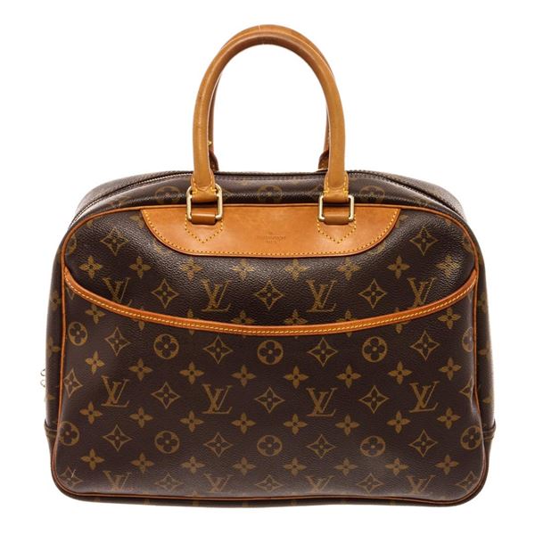 Louis Vuitton Brown Monogram Canvas Deauville Satchel Bag