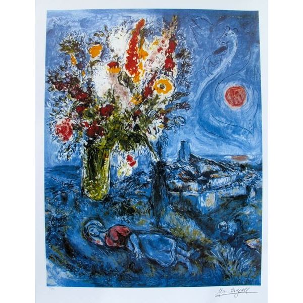 La Dormeuse Aux Fleurs by Chagall, Marc
