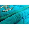 Image 5 : Chanel Turquoise Blue Quilted Bubble Jersey Snake Effect Chain Shoulder Bag