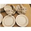 Image 3 : Large lot of dish ware white with gold trim
