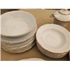 Image 4 : Large lot of dish ware white with gold trim