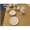 Image 6 : Large lot of dish ware white with gold trim
