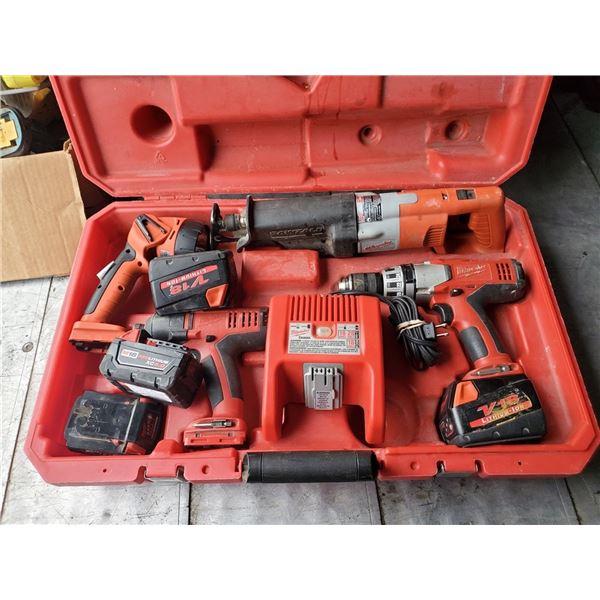 Milwaukee Battery tools in case