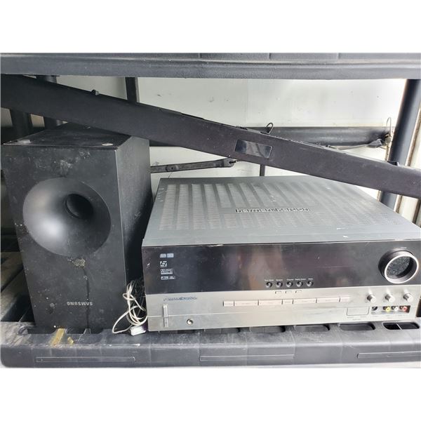 Harmon Kardon Receiver, Subwoofer and sound bar