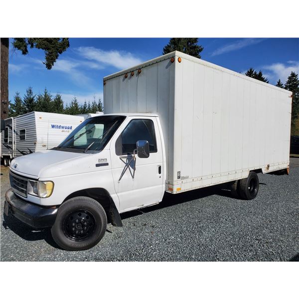 0B --  1993 FORD ECONOLINE E350 CUTAWAY VAN TINY HOME, White, 277, 575  KMS