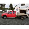 Image 28 : F4 --  2008 CHEVROLET SILVERADO 3500 FLAT DECK EXT CAB, Red, 376208 KM
