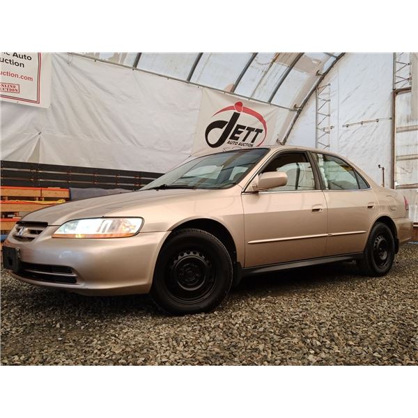 E5 --  2002 HONDA ACCORD SE , Gold, 219986 KM