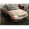 Image 7 : E5 --  2002 HONDA ACCORD SE , Gold, 219986 KM
