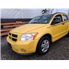 Image 34 : B4 --  2007 DODGE CALIBER SPORT, Yellow, 181130 KM