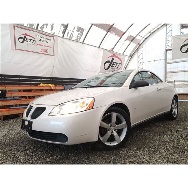 A12 --  2008 PONTIAC G6 GT CONVERTIBLE, White, 184215 KM