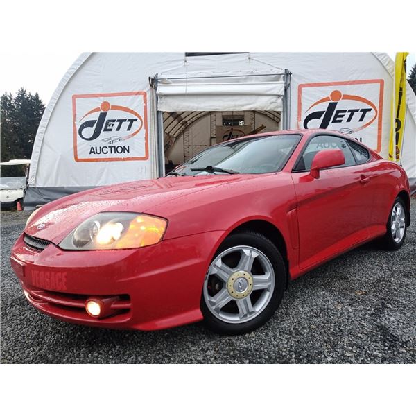 B1 --  2004 HYUNDAI TIBURON, Red, 173299 KM