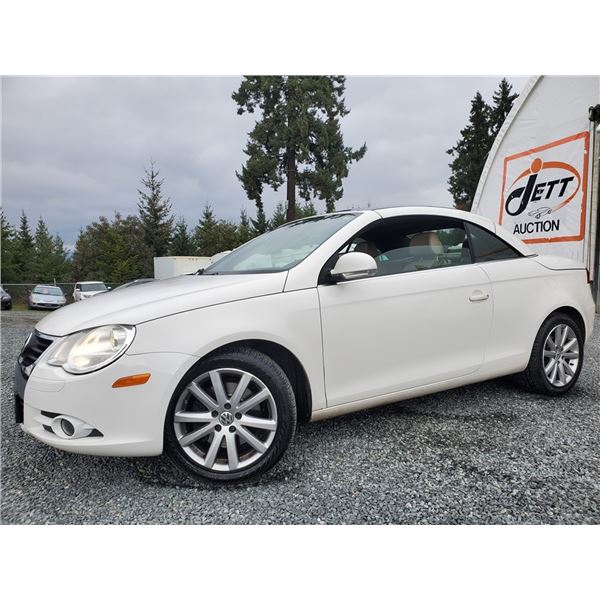 D1 --  2007 VW EOS TURBO LUXURY CONVERTIBLE, White, 225113 KM