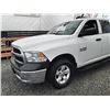 Image 25 : H5 --  2015 DODGE RAM 1500 ST CREW CAB 4X4, White, 329500  KM