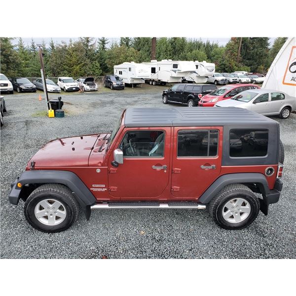 C6D --  2010 JEEP WRANGLER UNLIMITED SPORT 4X4 , Red, 236373 KM