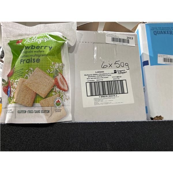 CASE LOT - PC Organic multi grain wafers strawberry 6x50g