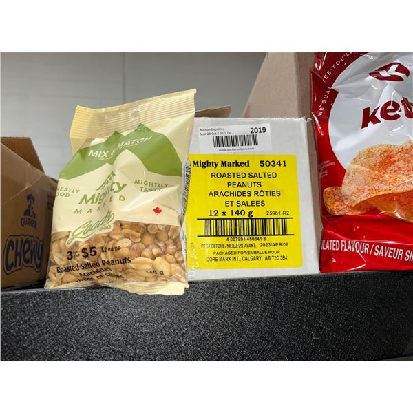 CASE LOT - Mighty Marked roasted salted peanuts 12x140g
