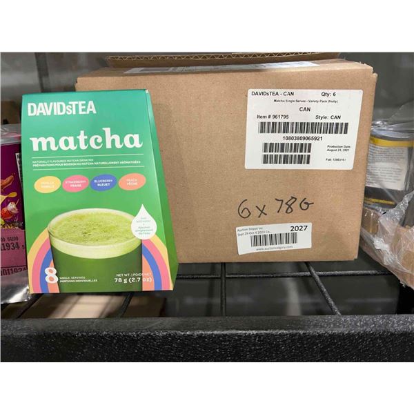 CASE LOT - DAVID's Tea Matcha variety pack 6x78g