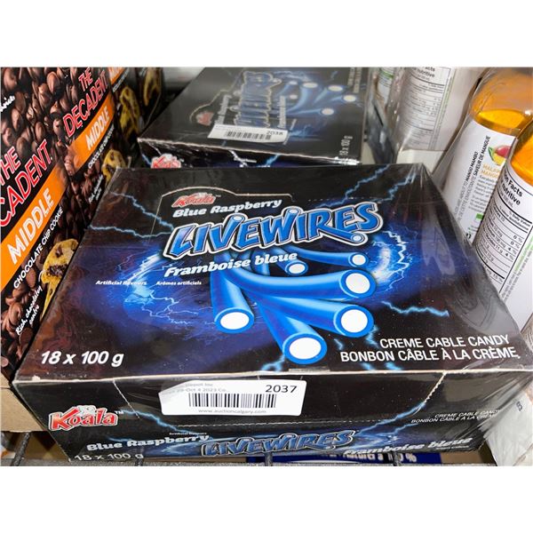 CASE LOT - Koala blue raspberry Livewires 18x100g