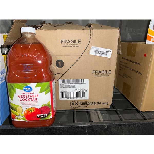 CASE LOT - Great value original vegetable cocktail 6x1.89L