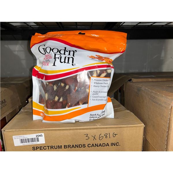 CASE LOT - Good 'n' Fun  triple flavor kabobs Dog Treats  3x681g