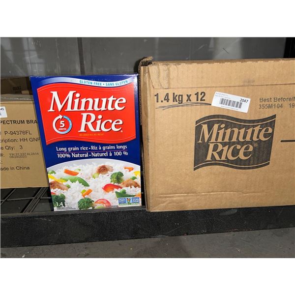 CASE LOT - Minute rice long grain white rice 12x1.4kg