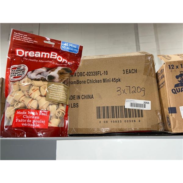 CASE LOT - Dream Bone chicken flavored dog treat 3x720g