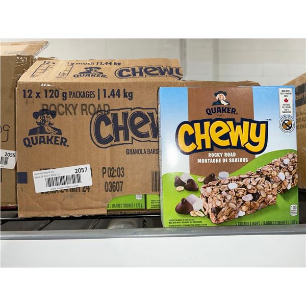 CASE LOT - Quaker chewy rocky road granola bars 12x120g