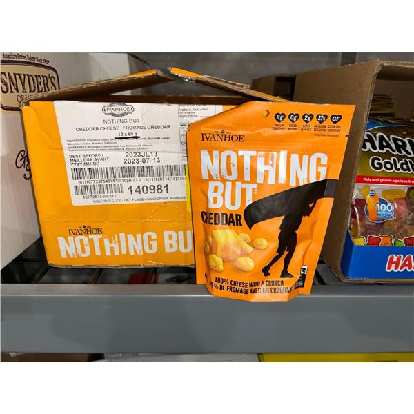 CASE LOT - Ivanhoe nothing but cheddar cheese snacks 12x60g