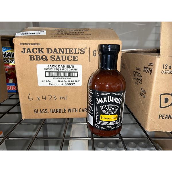 CASE LOT - Jack Daniel's honey flavor bbq sauce 6x473ml