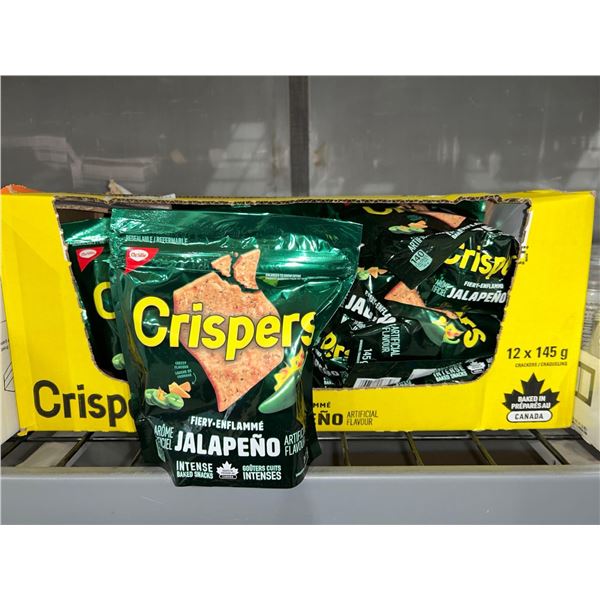 CASE LOT - Crispers fiery jalapeno baked snacks 12x145g