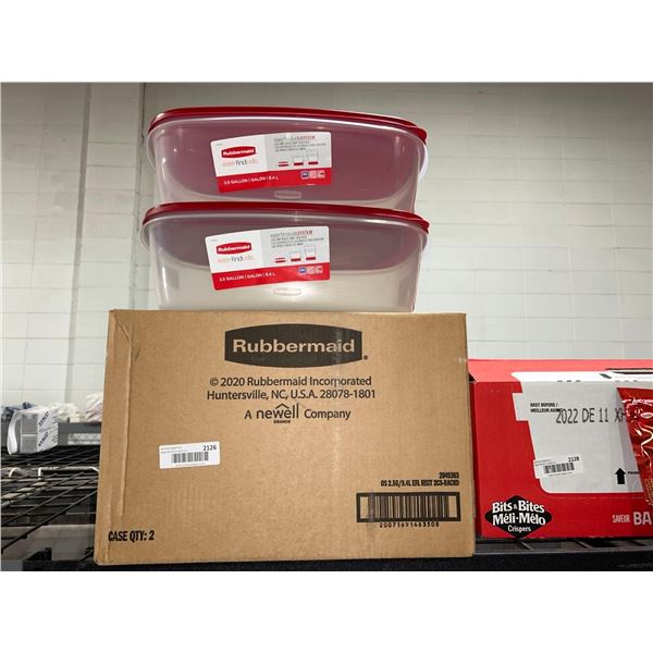 CASE LOT - Rubbermaid Tupperware containers 2x9.4L