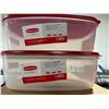 Image 2 : CASE LOT - Rubbermaid Tupperware containers 2x9.4L