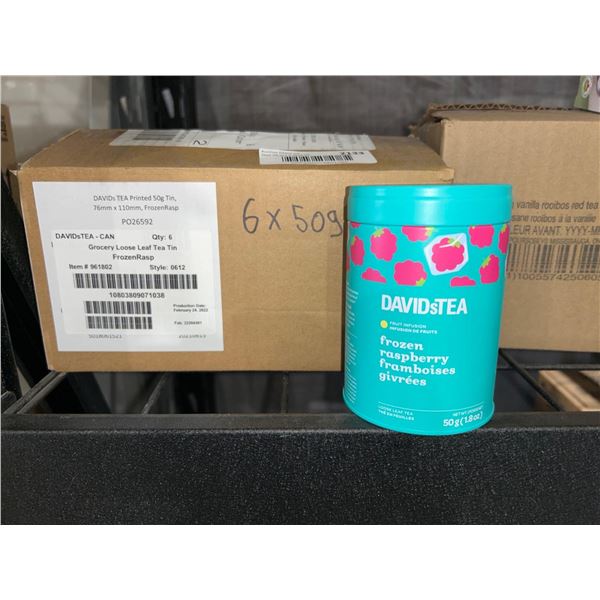 CASE LOT - DAVIDsTEA frozen raspberry fruit infusion 6x50g