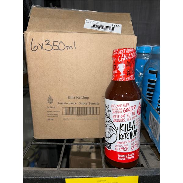 CASE LOT - Bow Valley bbq Killa ketchup 6x350ml