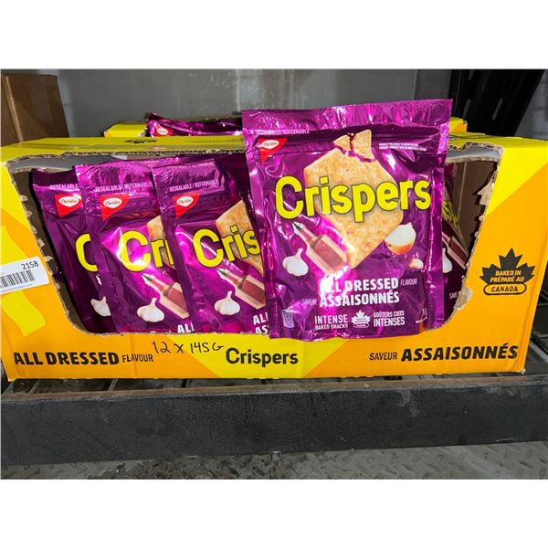 CASE LOT - Crispers all dressed baked snacks 12x145g