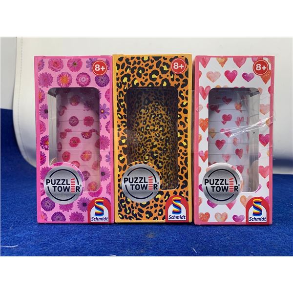 Lot of 3 Puzzle Towers