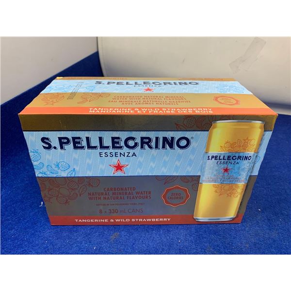 S. Pellegrino Tangerine & Wild Strawberry Carbonated Natural Mineral Water (8 x 330ml)