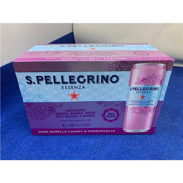 S. Pellegrino Dark Morello Cherry & Pomegranate Carbonated Natural Mineral Water (8 x 330ml)