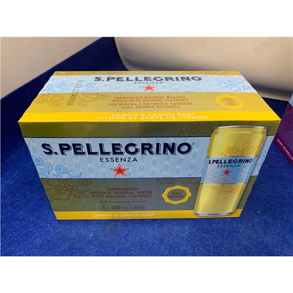 S. Pellegrino Lemon & Lemon Zest Carbonated Natural Mineral Water (8 x 330ml)