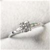 Image 1 : 14K White Gold Diamond (0.43Ct,I3,H) Ring (~Size 6) (~weight 1.89g), Made in Canada, Appraised Retai