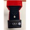 Image 2 : Sterling Silver Rhodium Plated 5.22 Carat Moissanite Solitaire Pendant & Chain Set with Appraisal Ce