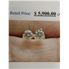 Image 3 : Natural Diamond Solitaires .78 carat Stud Earring Set 14K Gold with Appraisal Certificate $5900.00