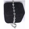 Image 2 : Natural Aquamarine Multi Stone 13.90 carat .925 Silver Tennis Bracelet with Appraisal Certificate $1